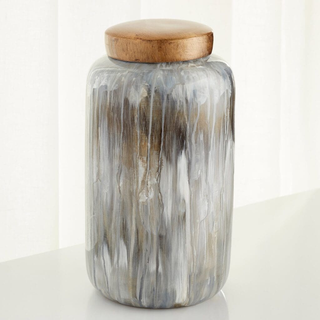 Spirit Containers Spirit Drip Container | Olive Glaze β Small - Cyan Design