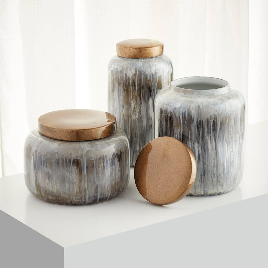 Spirit Containers Spirit Drip Container | Olive Glaze β Small - Cyan Design