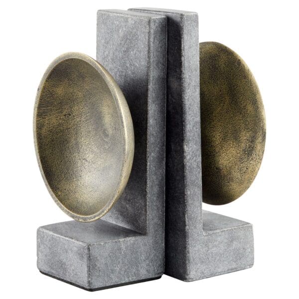 Two-Piece Bookends Piece Bookends | Bronze And Brass - Cyan Design