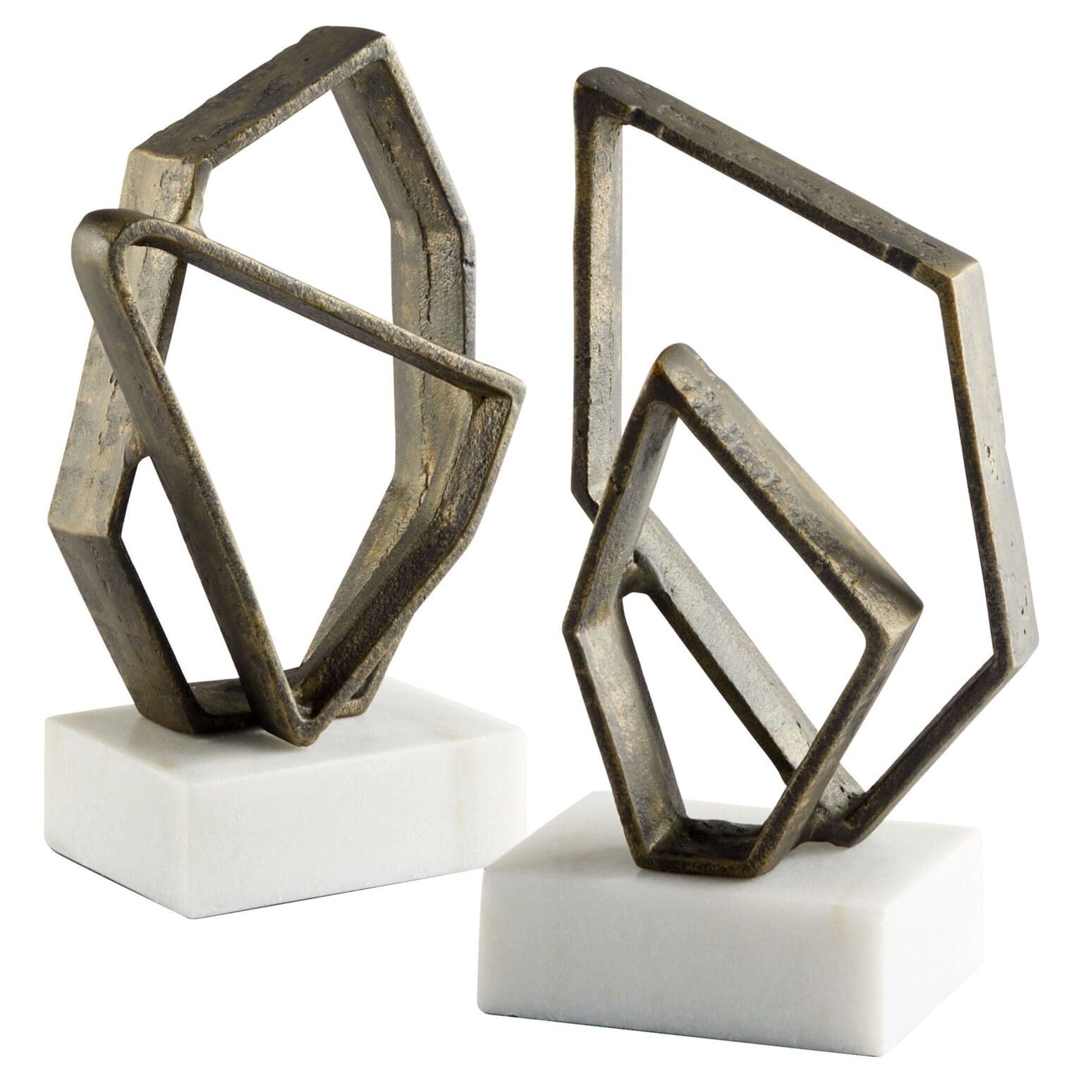 Two-Piece Bookends Piece Bookends | Bronze And Brass - Cyan Design