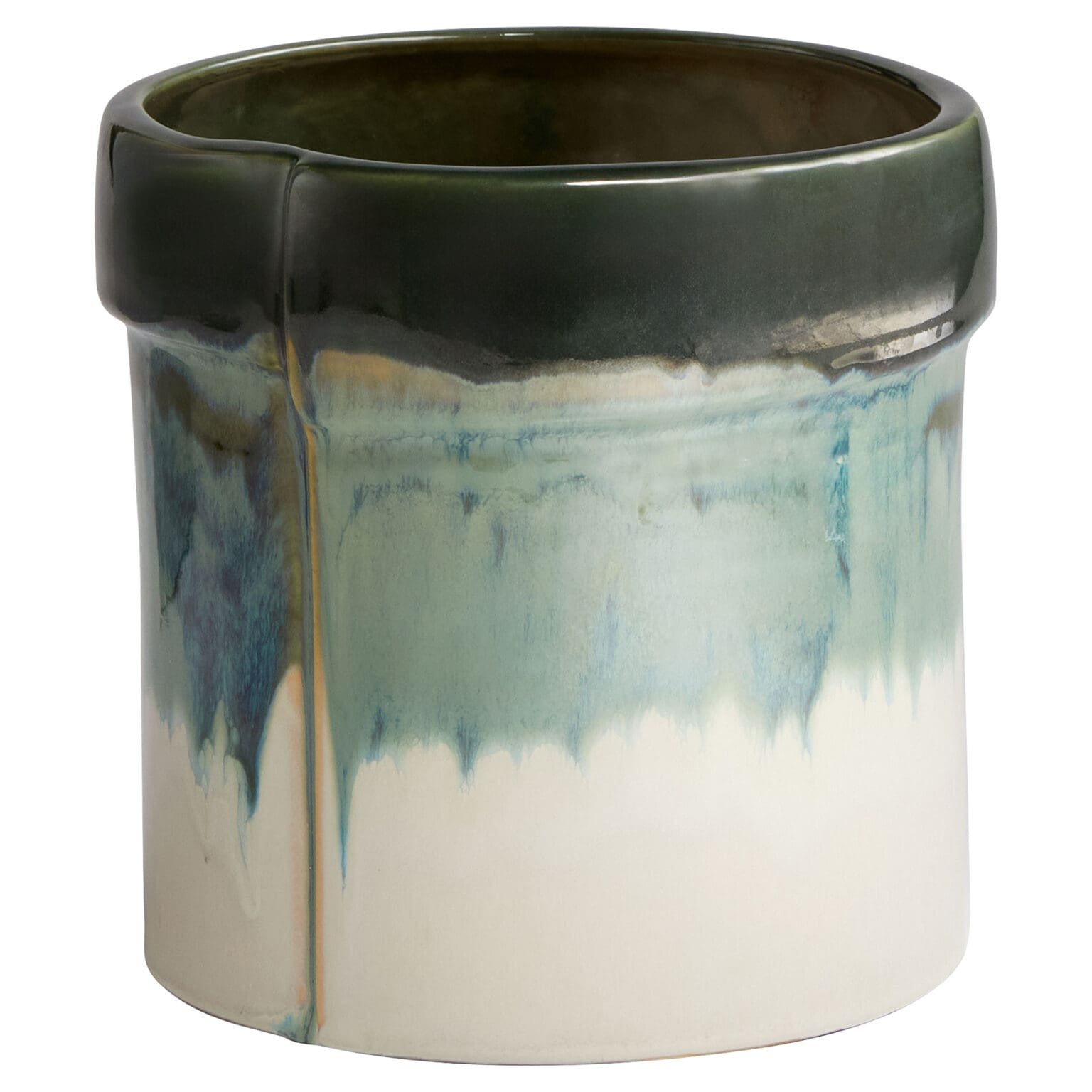 Folded Cachepot Designed by Seth Vaughn | Cascade Sage – Large - Cyan ...