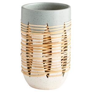 Cresent Vase | Grey And Ivory - Large
