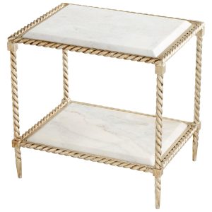 Westminster Side Table | Silver Leaf