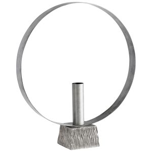 Radiant Halo Vase | Nickel