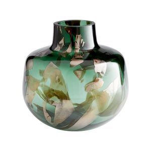 Maisha Vase | Green And Gold - Small