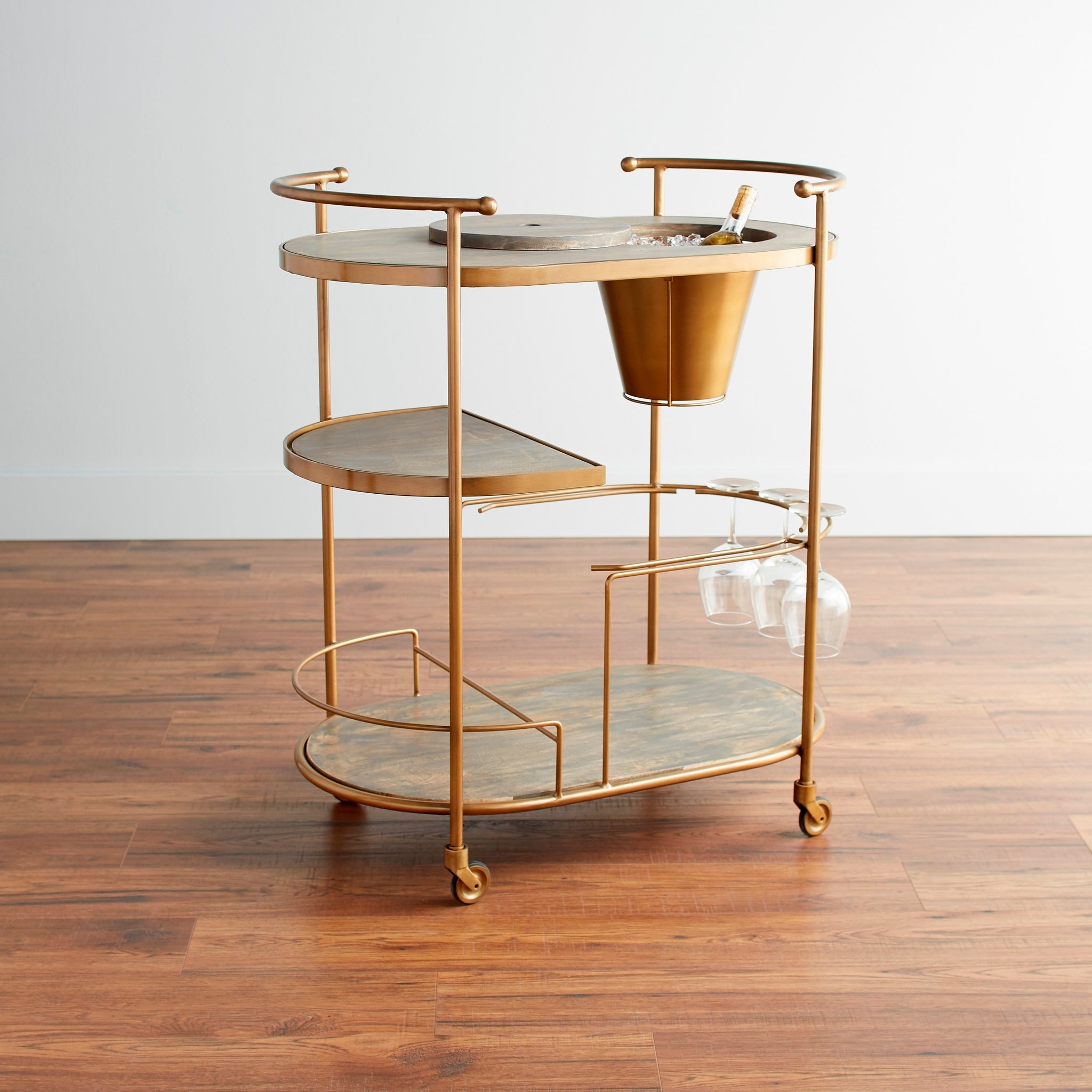 Barcraft Bar Cart | Antique Brass - Image 3