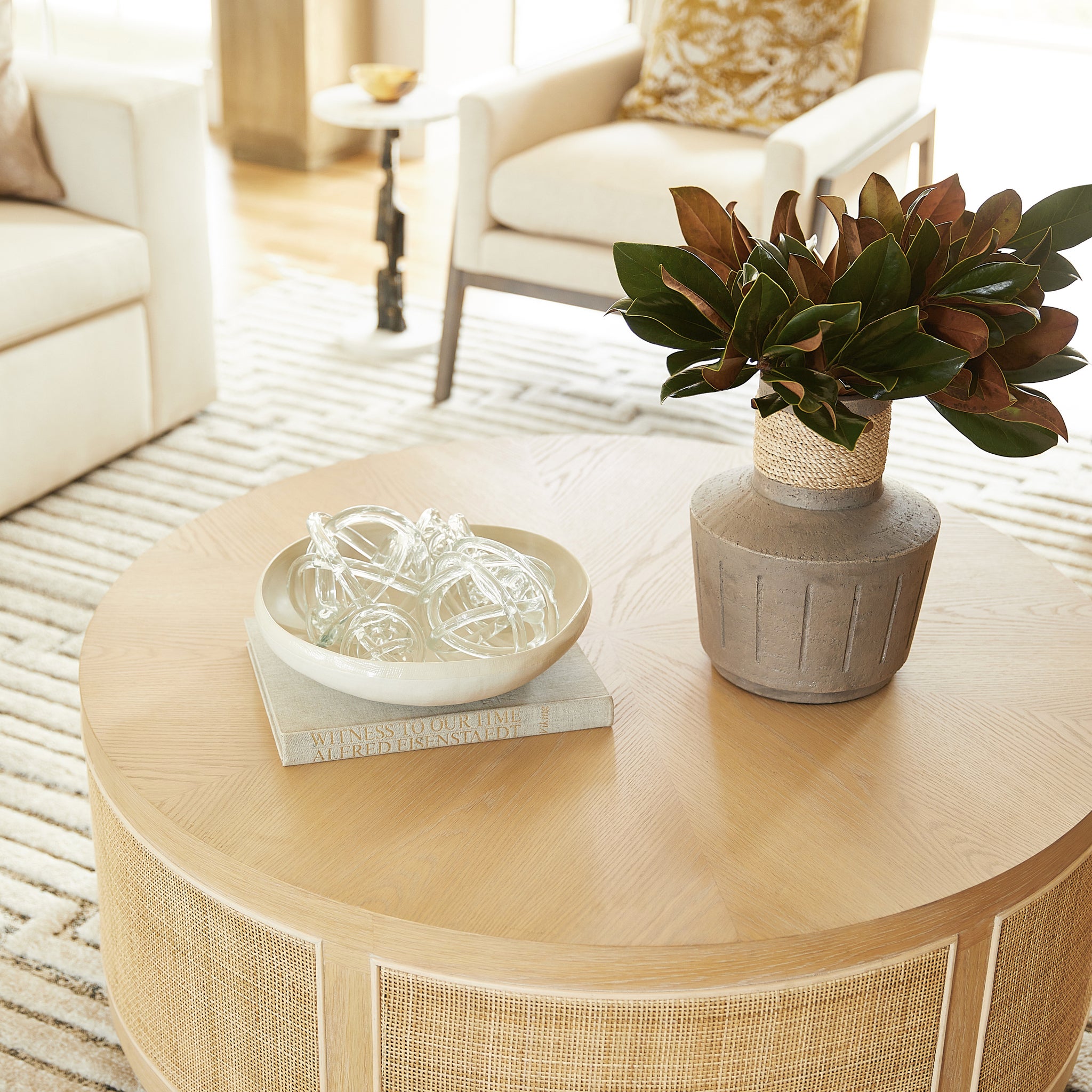 Amida Side Table | Bronze & White - Image 7