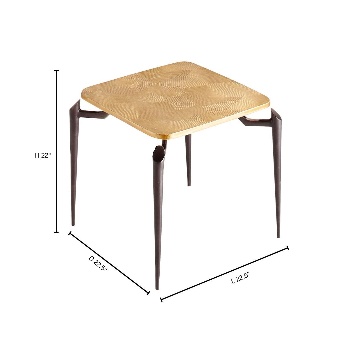 Tarsal Side Table | Black & Gold - Image 5