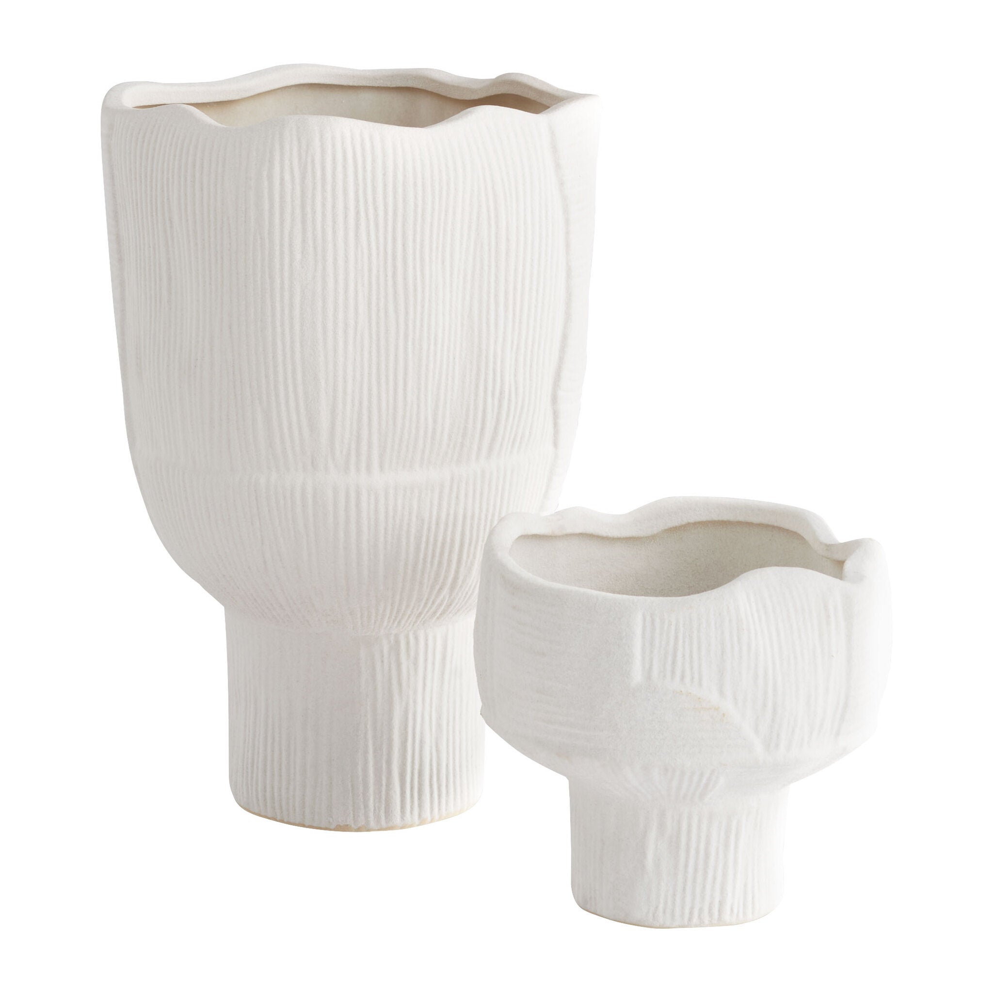 Astreae Pedestal Bowl | White - Large - Image 3