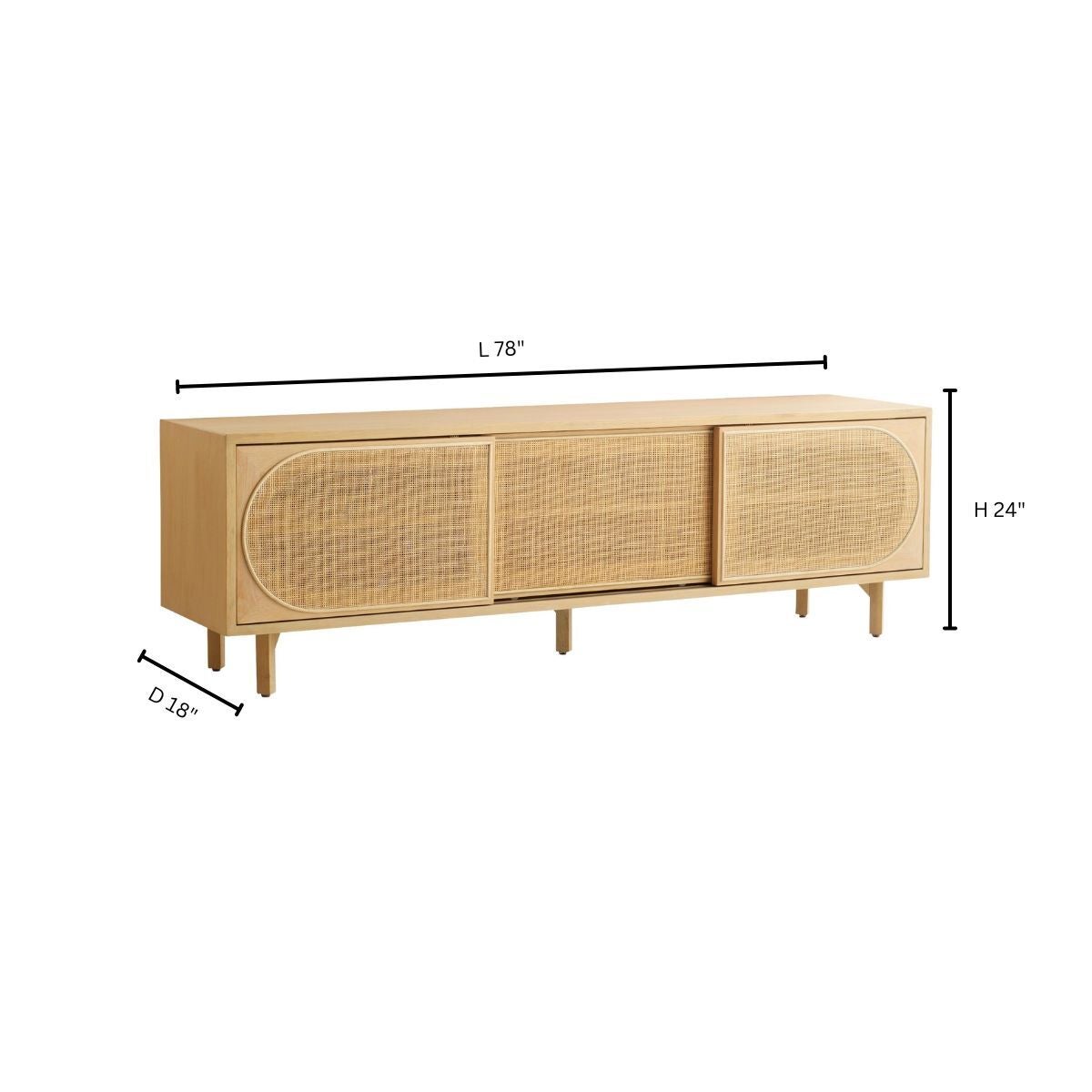 Lamu Media Console | Oak - Image 7