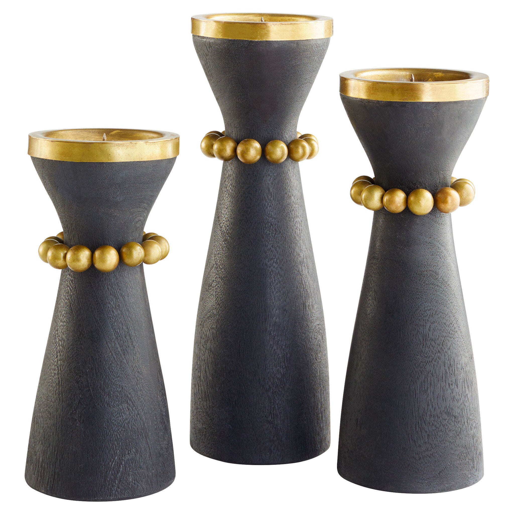 Parvati Candleholder Designed by J Kent Martin | Black - Medium - Image 3
