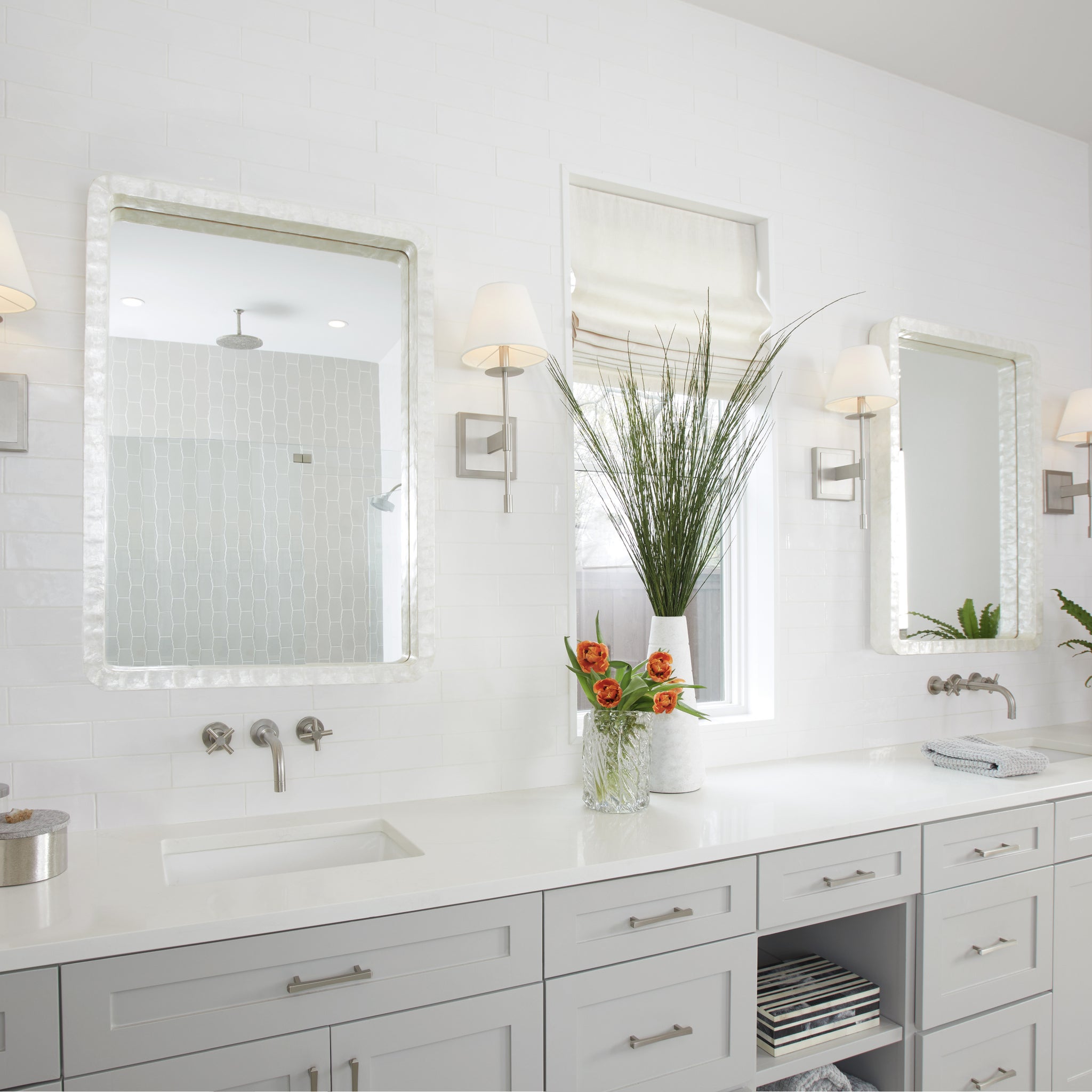 Triton Rectangular Mirror Designed by J Kent Martin | White - Image 5