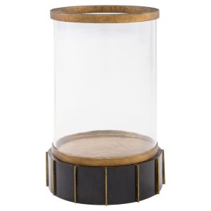 Reed Tabletop Hurricane Designed by J Kent Martin | Dark Brushed Mango
