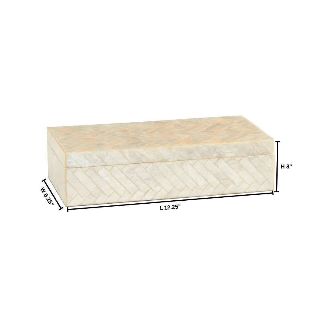 Triton Rectangle Box Designed by J Kent Martin | Pearl - Small - Image 9