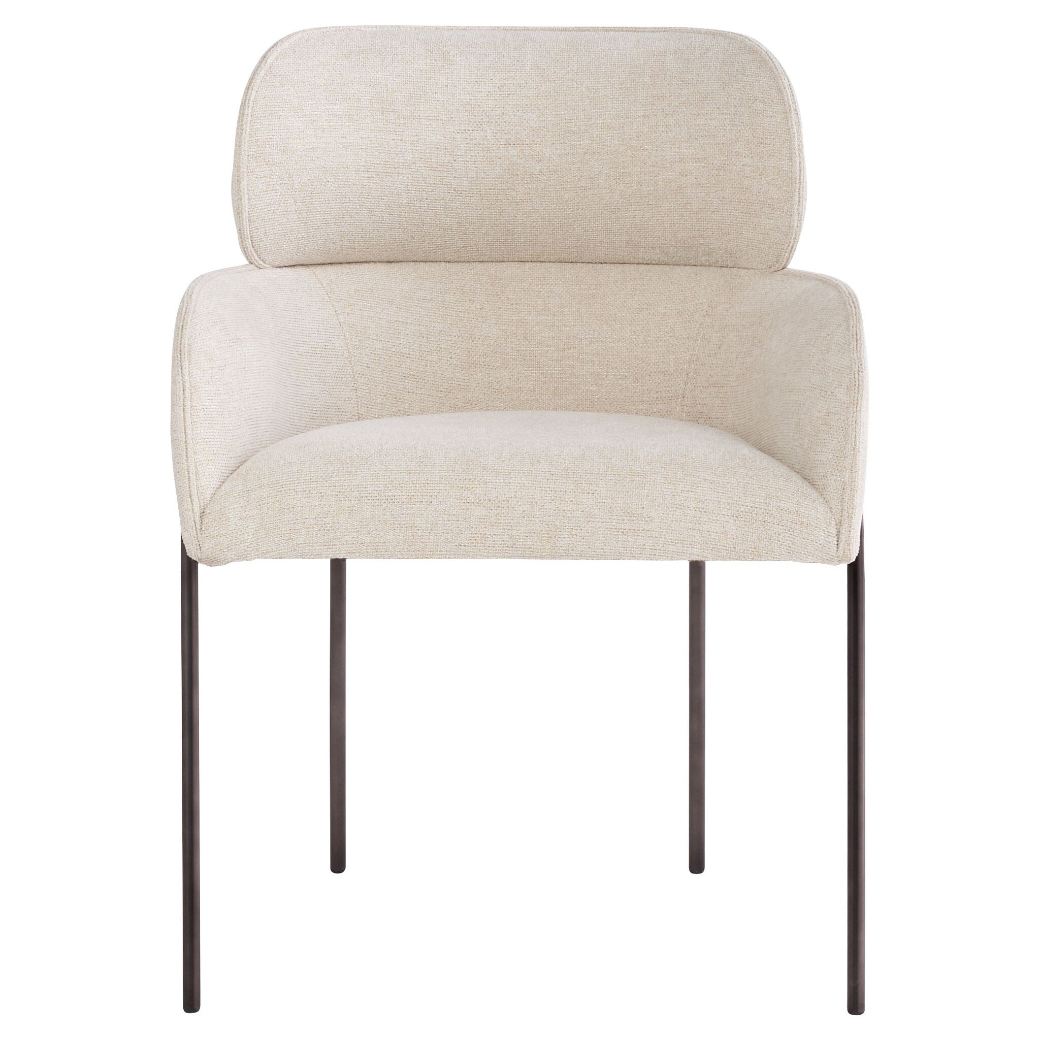 Julian Dining Chair | Off-White Chenille Basket Weave - Image 2