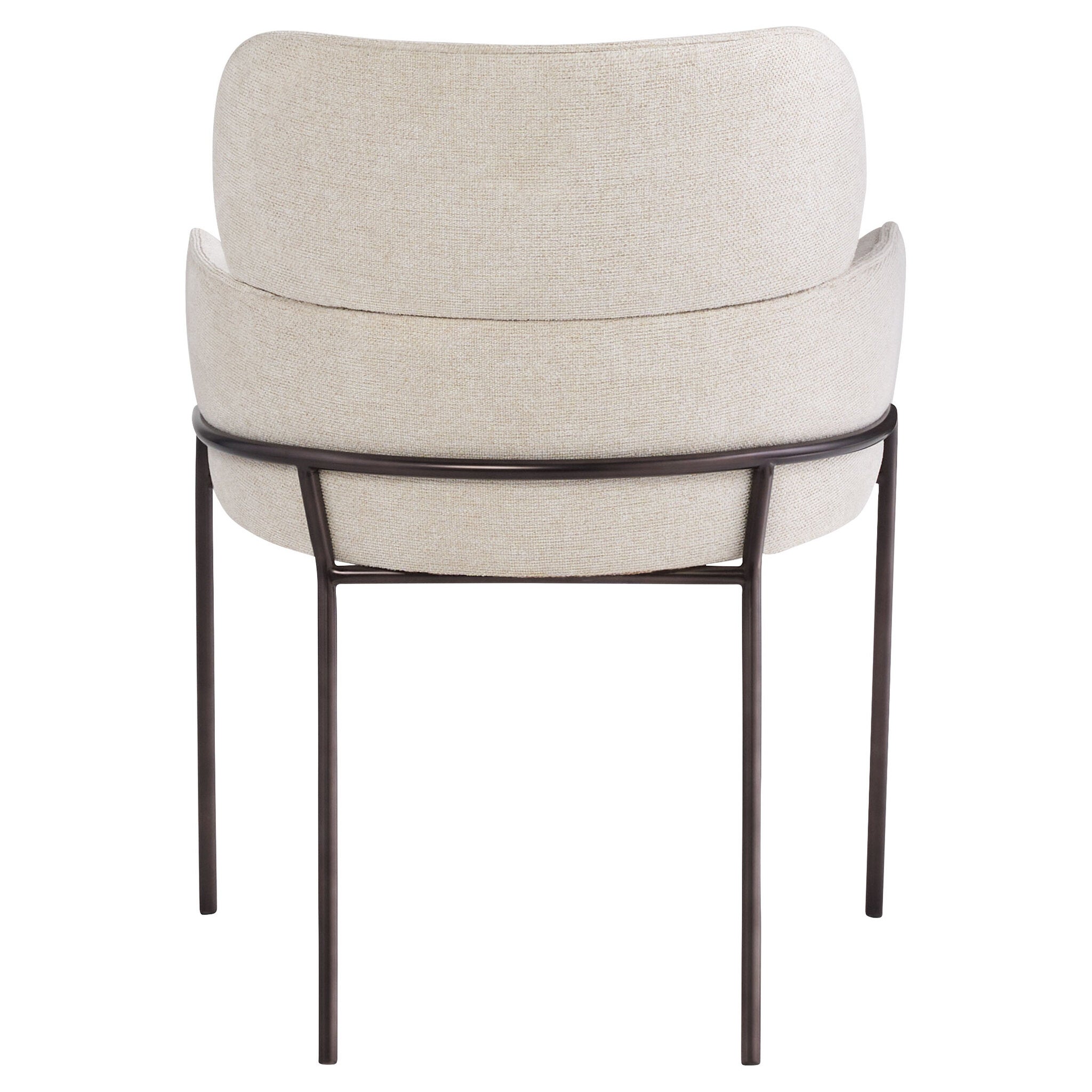 Julian Dining Chair | Off-White Chenille Basket Weave - Image 3