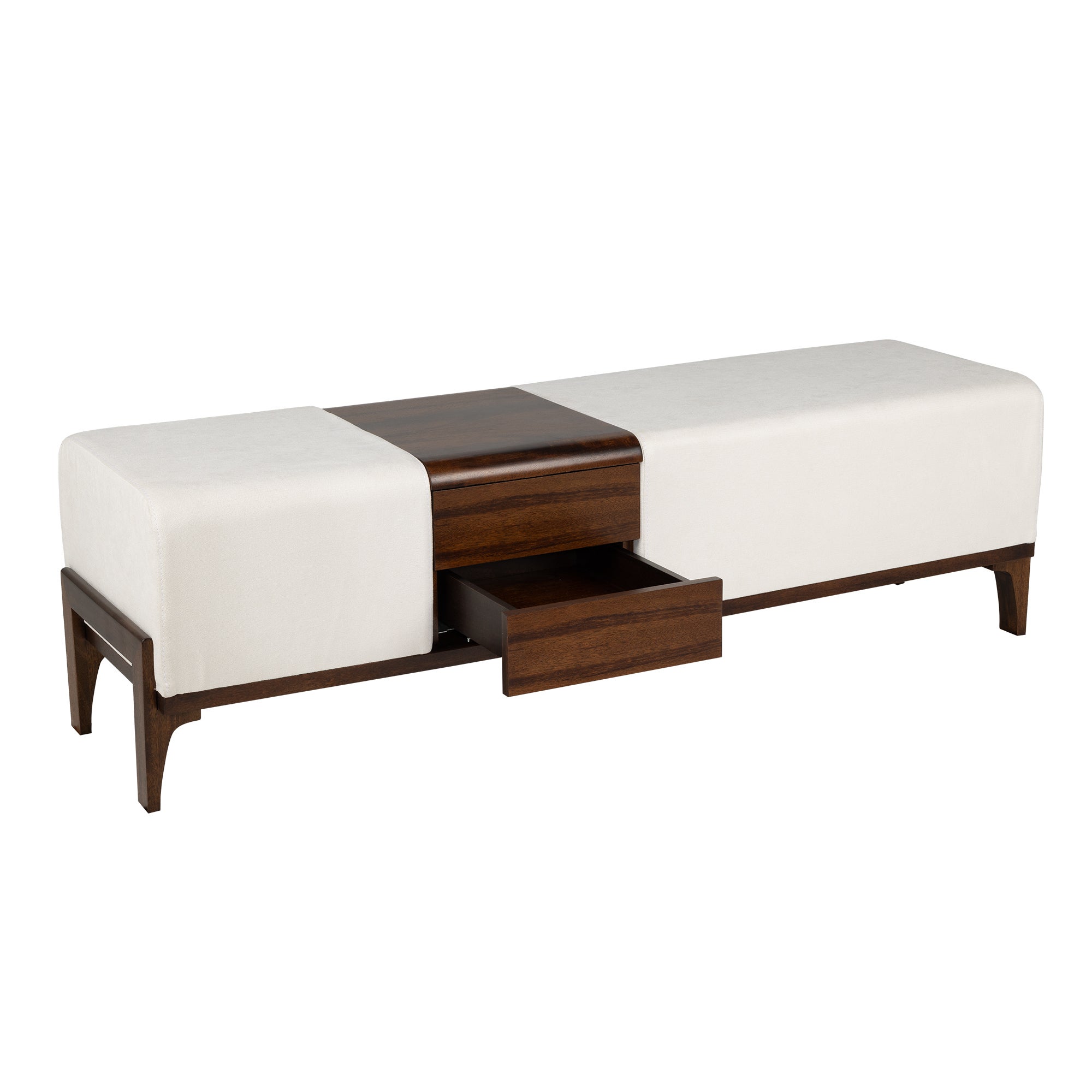 Noah Bench | Cream Chenille - Image 4