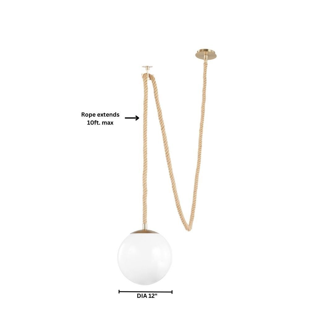 Rockport 1-Light Pendant | Aged Brass | Brown - Image 5