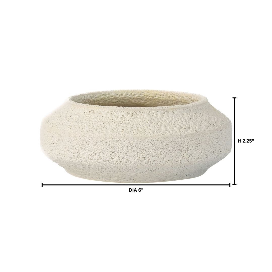 White on Terra Bowl Designed by Thom Filicia | Porous White - Low - Image 5