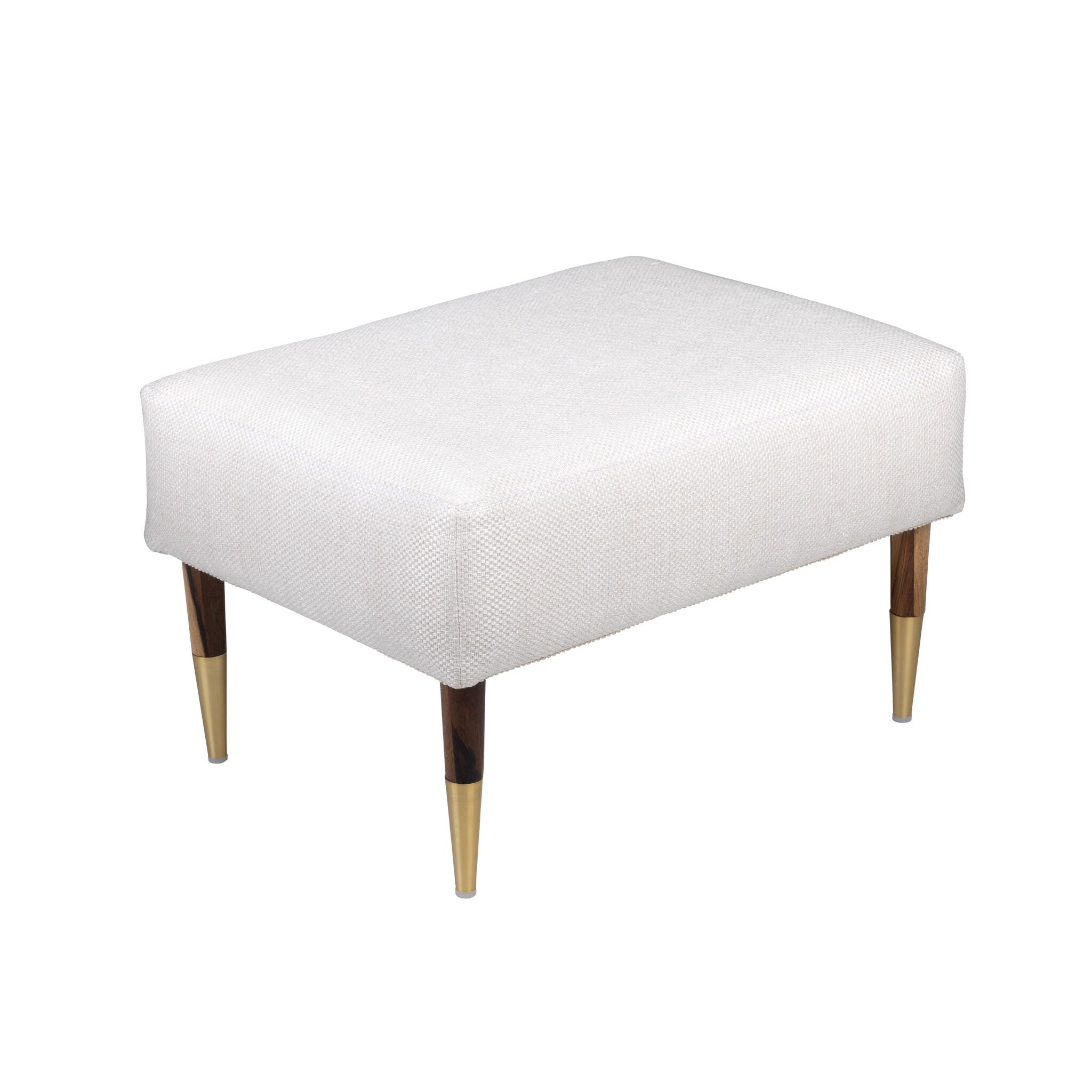 Oscar Ottoman | Cream Basket Weave | Light Brown - Image 2
