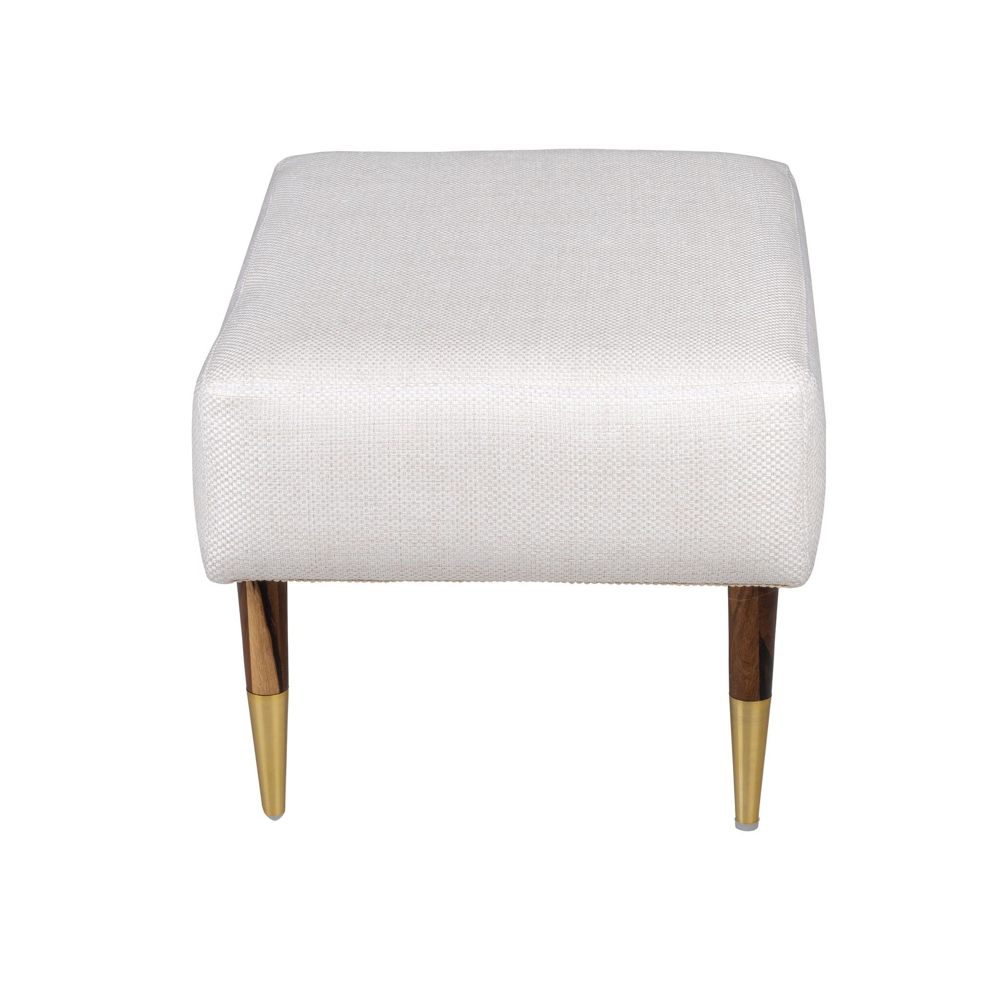 Oscar Ottoman | Cream Basket Weave | Light Brown - Image 3