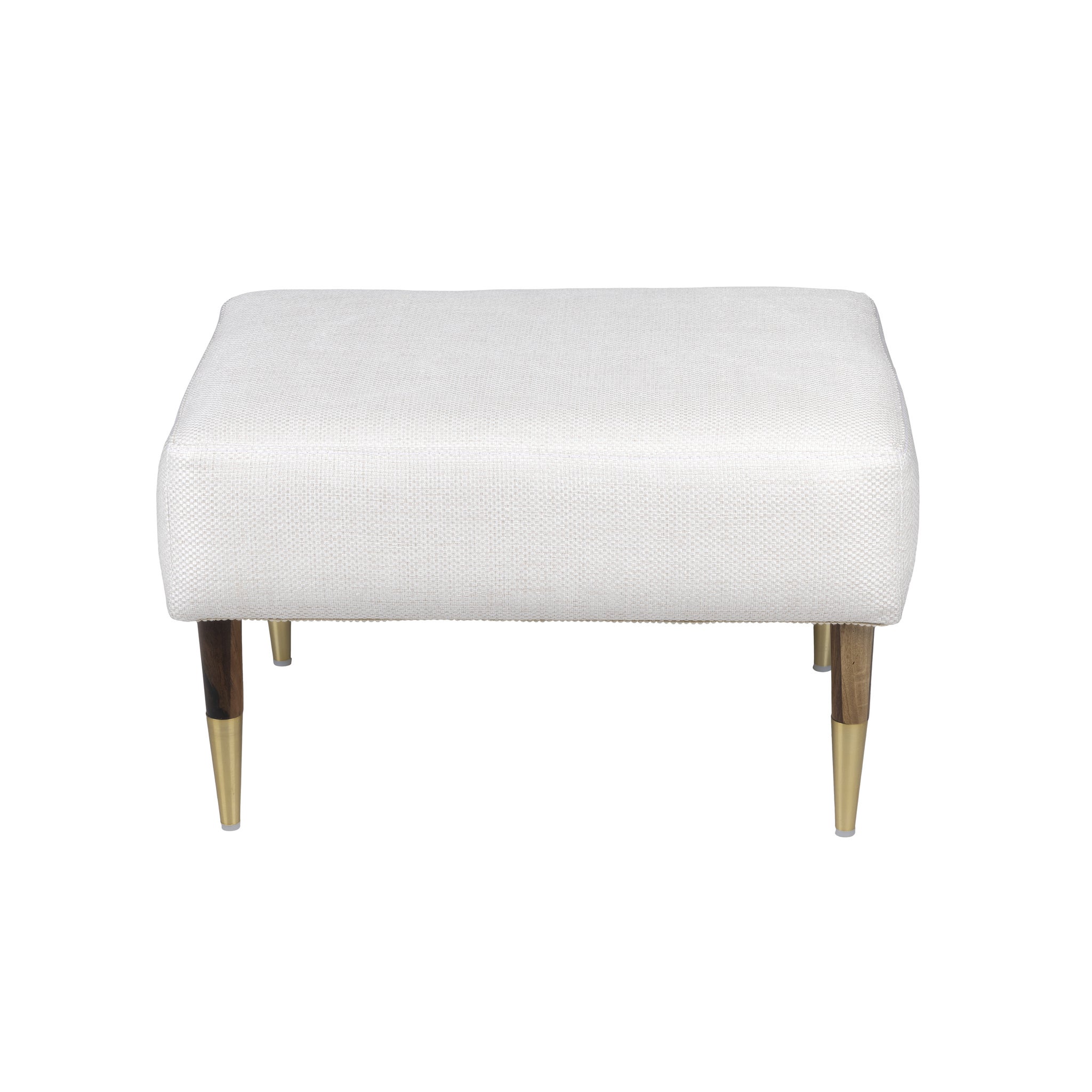 Oscar Ottoman | Cream Basket Weave | Light Brown