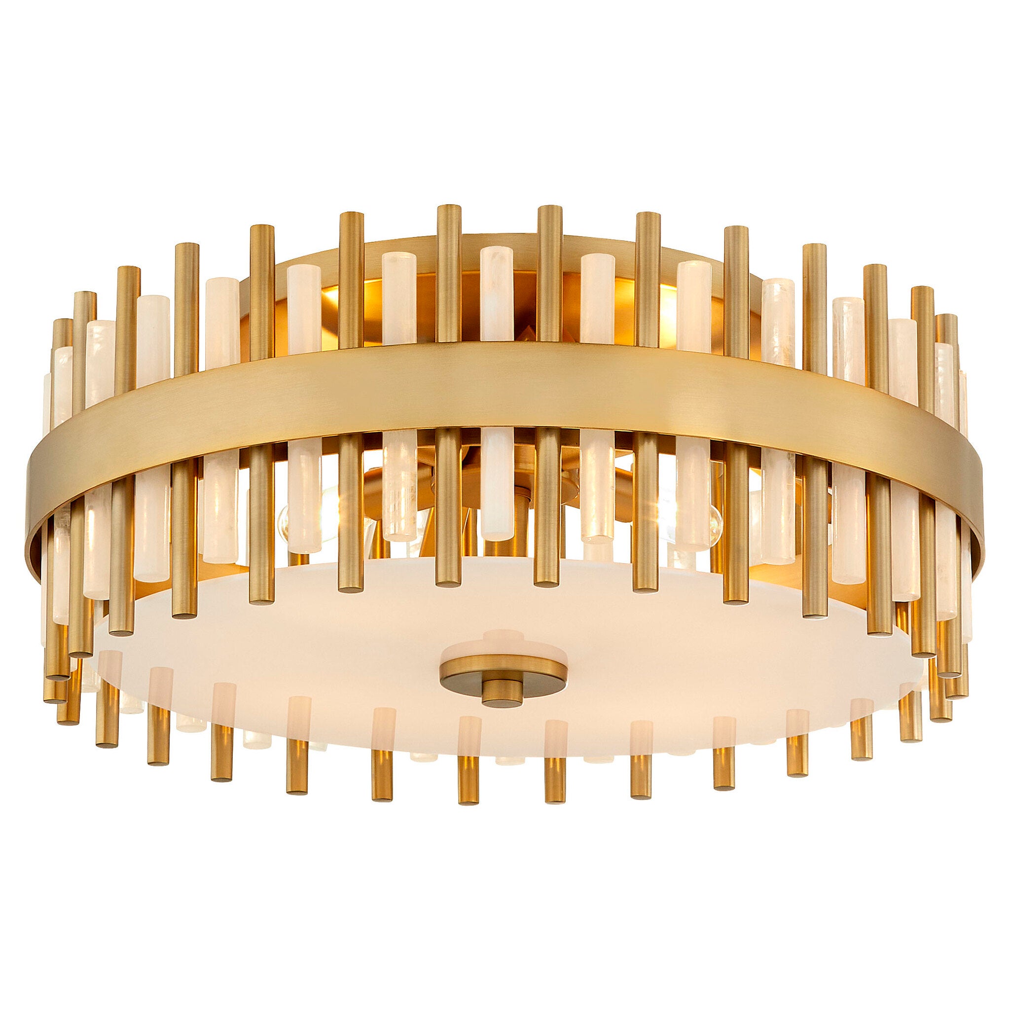Cassio 4 Light Flush Mount | Aged Brass - Image 2