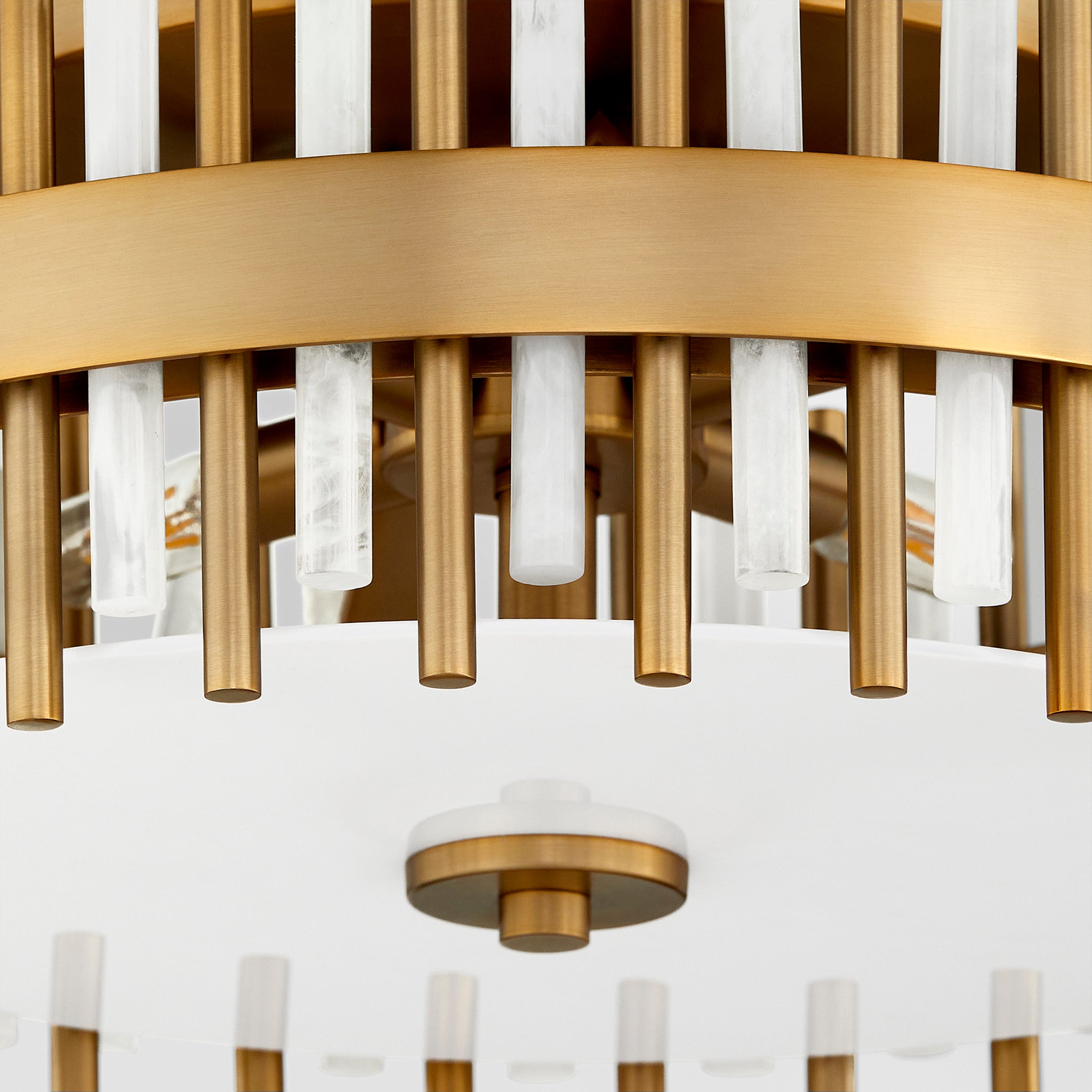 Cassio 4 Light Flush Mount | Aged Brass - Image 3