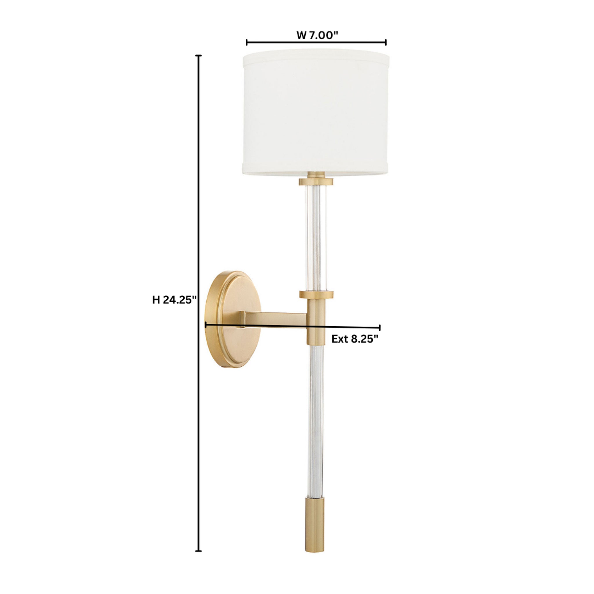Hightower 1 Light Wall Sconce | Aged Brass - Image 5