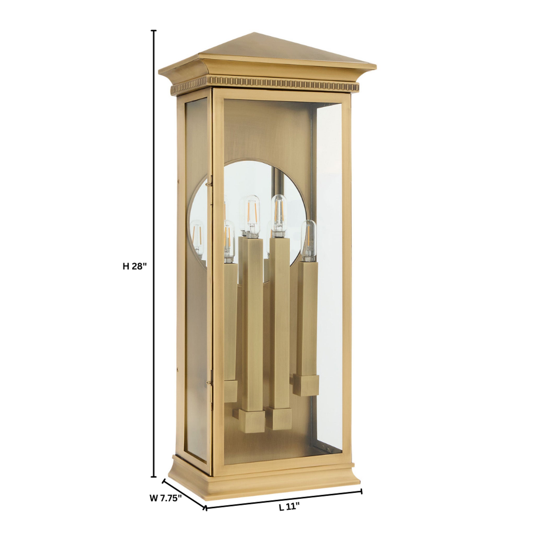 Guilford 4 Light Wall Mount | Heritage Brass - Image 5