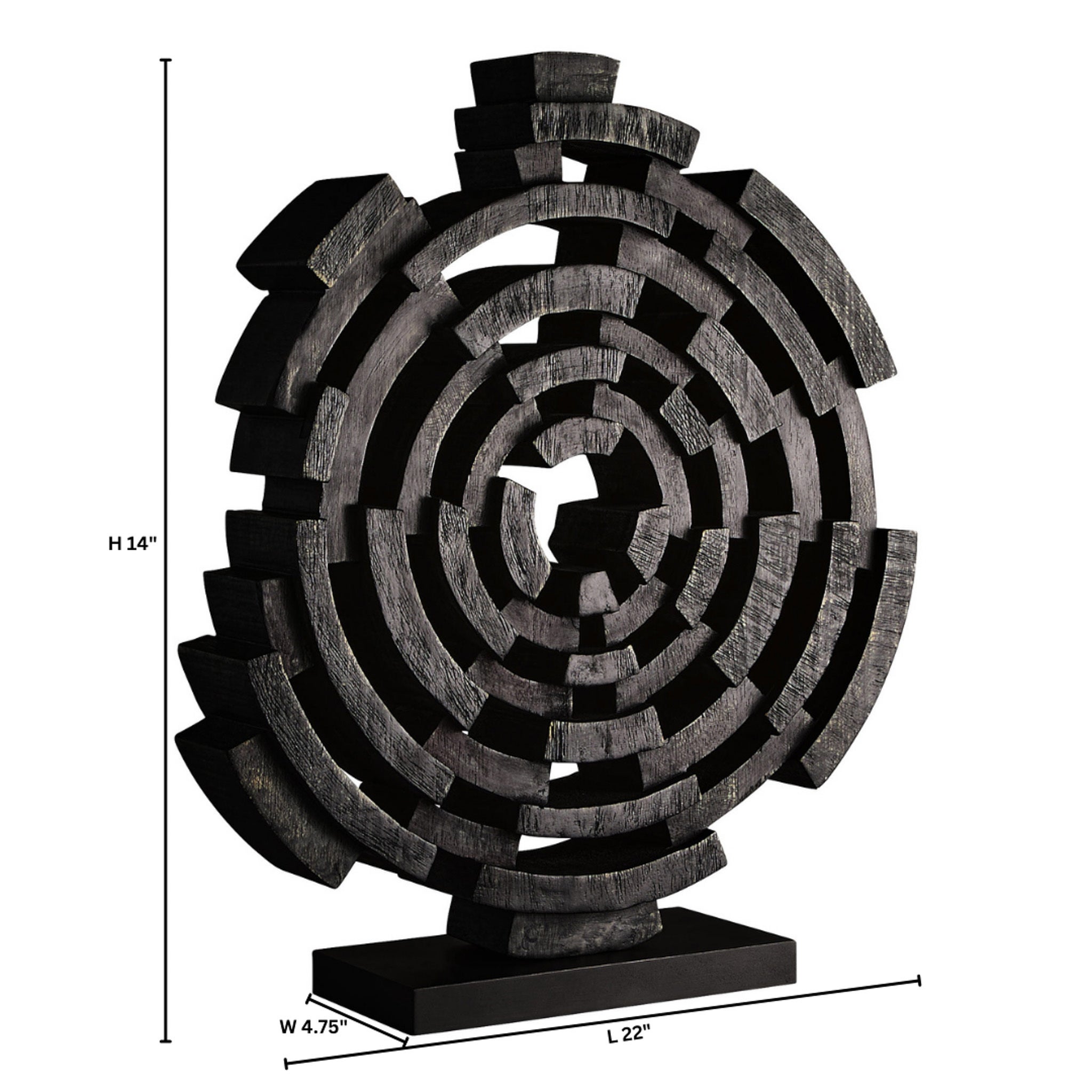 Vortex Sculpture | Dark Walnut - Large - Image 6