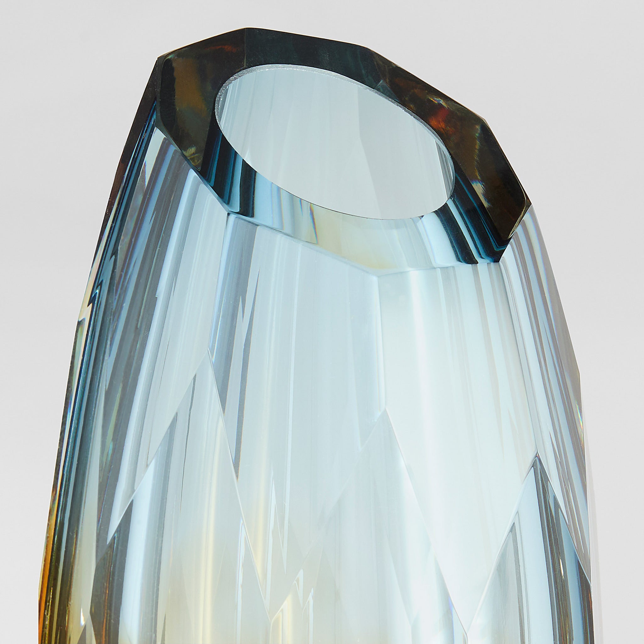 Alba Vase | Blue | Amber | Orange - Tall - Image 2