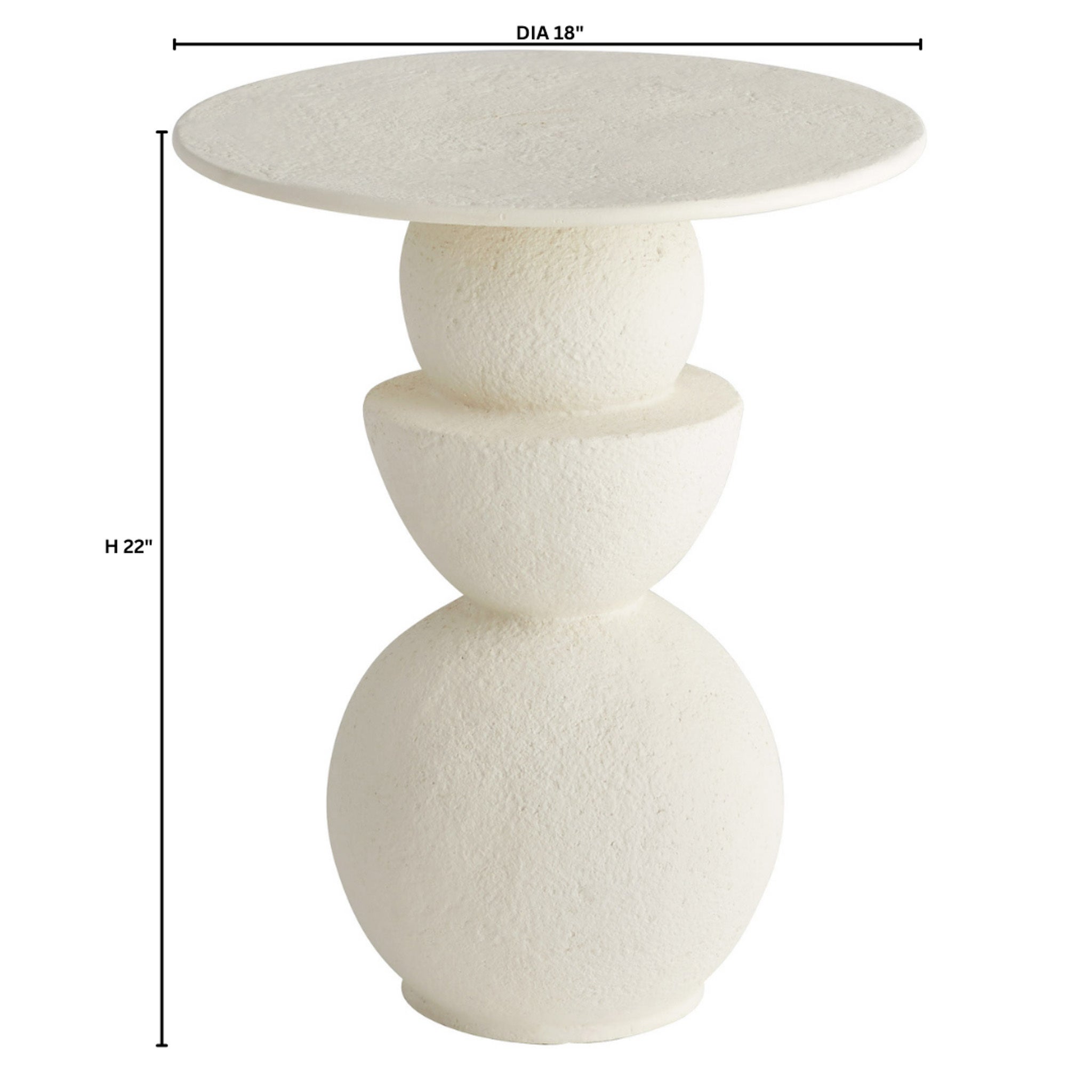 Hemisphere Side Table Designed by Seth Vaughn | Off-White - Image 6