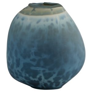 Tiedye Vase | Milky Matte Blue - Small